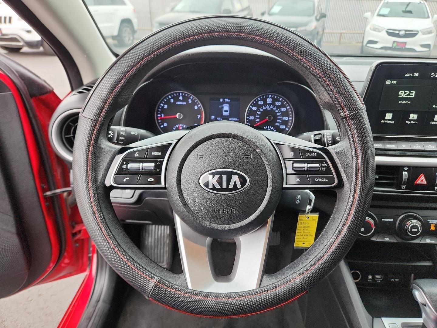 2020 Currant Red - R4R /Black - WK Kia Forte LXS (3KPF24AD4LE) with an Engine: 2.0L 4-Cylinder MPI 16V DOHC w/Dual CVVT engine, located at 4110 Avenue Q, Lubbock, 79412, 33.556553, -101.855820 - 01/31/2025 KEY INENVELOPE GOD - Photo#10