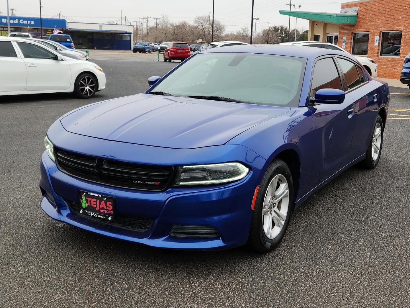 2019 BLUE Dodge Charger SXT (2C3CDXBG8KH) with an ENGINE: 3.6L V6 24V VVT engine, located at 4110 Avenue Q, Lubbock, 79412, 33.556553, -101.855820 - 01/29/2025 KEY IN ENVELOPE GOD - Photo#3