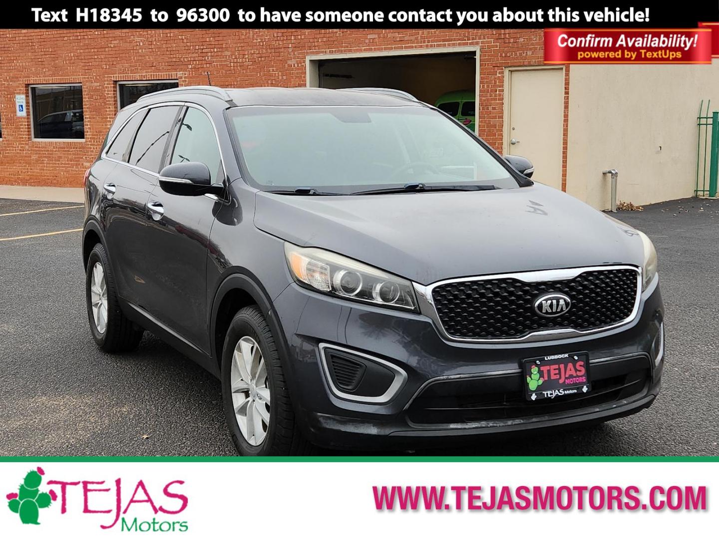 2017 GRAY Kia Sorento LX (5XYPG4A34HG) with an Engine: 2.4L DOHC GDI I4 engine, located at 4110 Avenue Q, Lubbock, 79412, 33.556553, -101.855820 - Photo#0