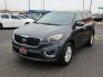 2017 GRAY Kia Sorento LX (5XYPG4A34HG) with an Engine: 2.4L DOHC GDI I4 engine, located at 4110 Avenue Q, Lubbock, 79412, 33.556553, -101.855820 - Photo#3