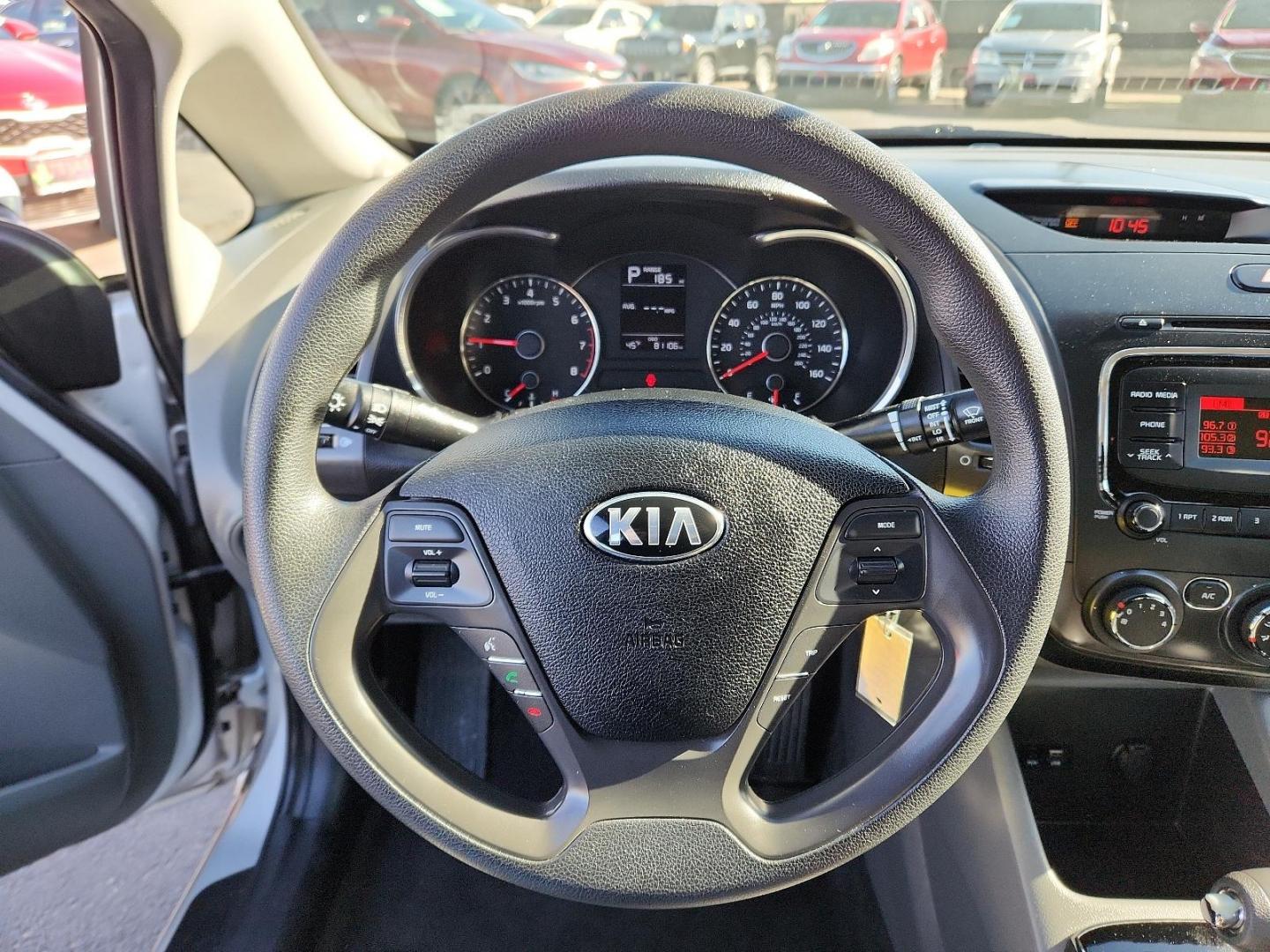 2017 SILVER Kia Forte LX (3KPFK4A74HE) with an Engine: 2.0L I4 DOHC D-CVVT MPI engine, located at 4110 Avenue Q, Lubbock, 79412, 33.556553, -101.855820 - 01/31/2025 key in envelope god - Photo#10