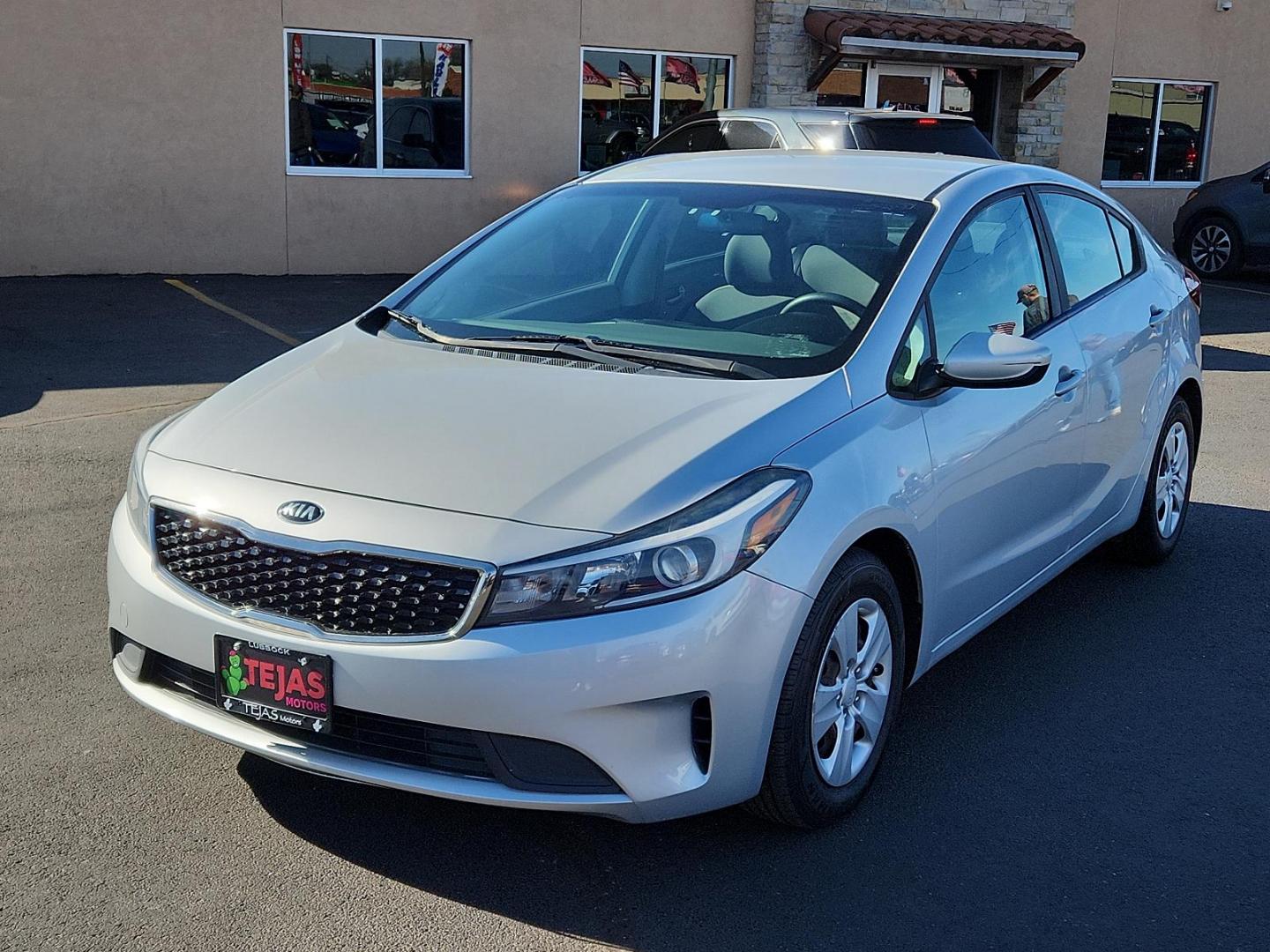 2017 SILVER Kia Forte LX (3KPFK4A74HE) with an Engine: 2.0L I4 DOHC D-CVVT MPI engine, located at 4110 Avenue Q, Lubbock, 79412, 33.556553, -101.855820 - 01/31/2025 key in envelope god - Photo#3