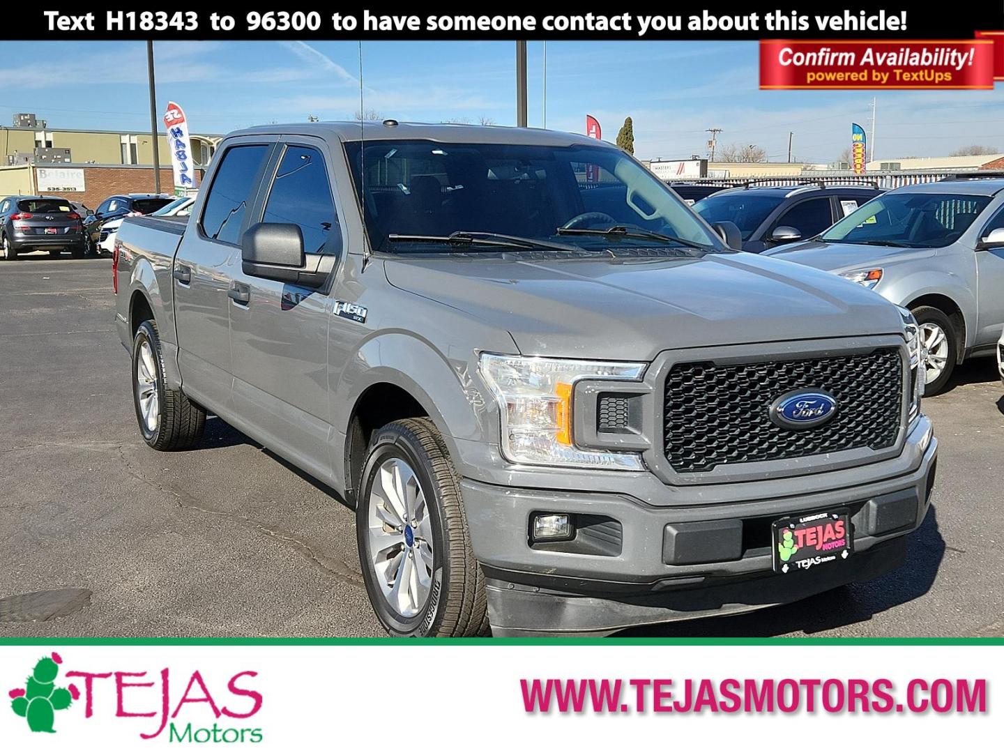 2018 GRAY Ford F-150 XL (1FTEW1CP7JF) with an ENGINE: 2.7L V6 ECOBOOST engine, located at 4110 Avenue Q, Lubbock, 79412, 33.556553, -101.855820 - 01/29/2025 KEY IN ENVELOPE GOD - Photo#0