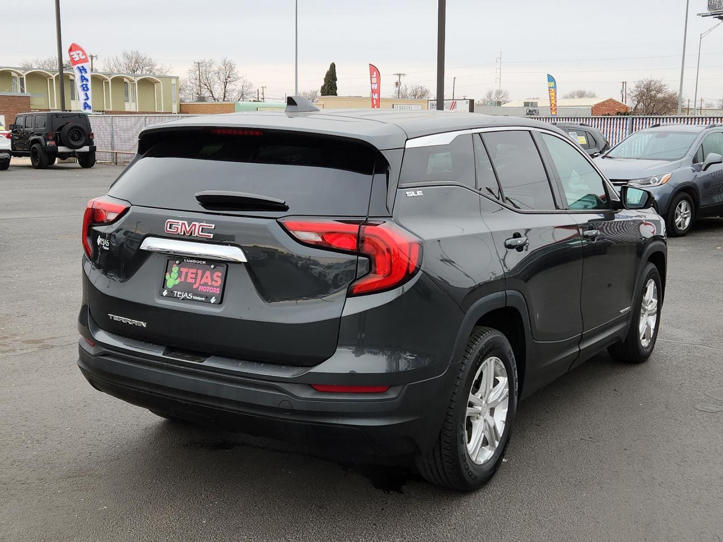 2018 GRAY GMC Terrain SLE (3GKALMEV4JL) with an ENGINE, 1.5L TURBO DOHC 4-CYLINDER, SIDI, VVT engine, located at 4110 Avenue Q, Lubbock, 79412, 33.556553, -101.855820 - 02/05/2025 KEY IN ENVELOPE GOD - Photo#1