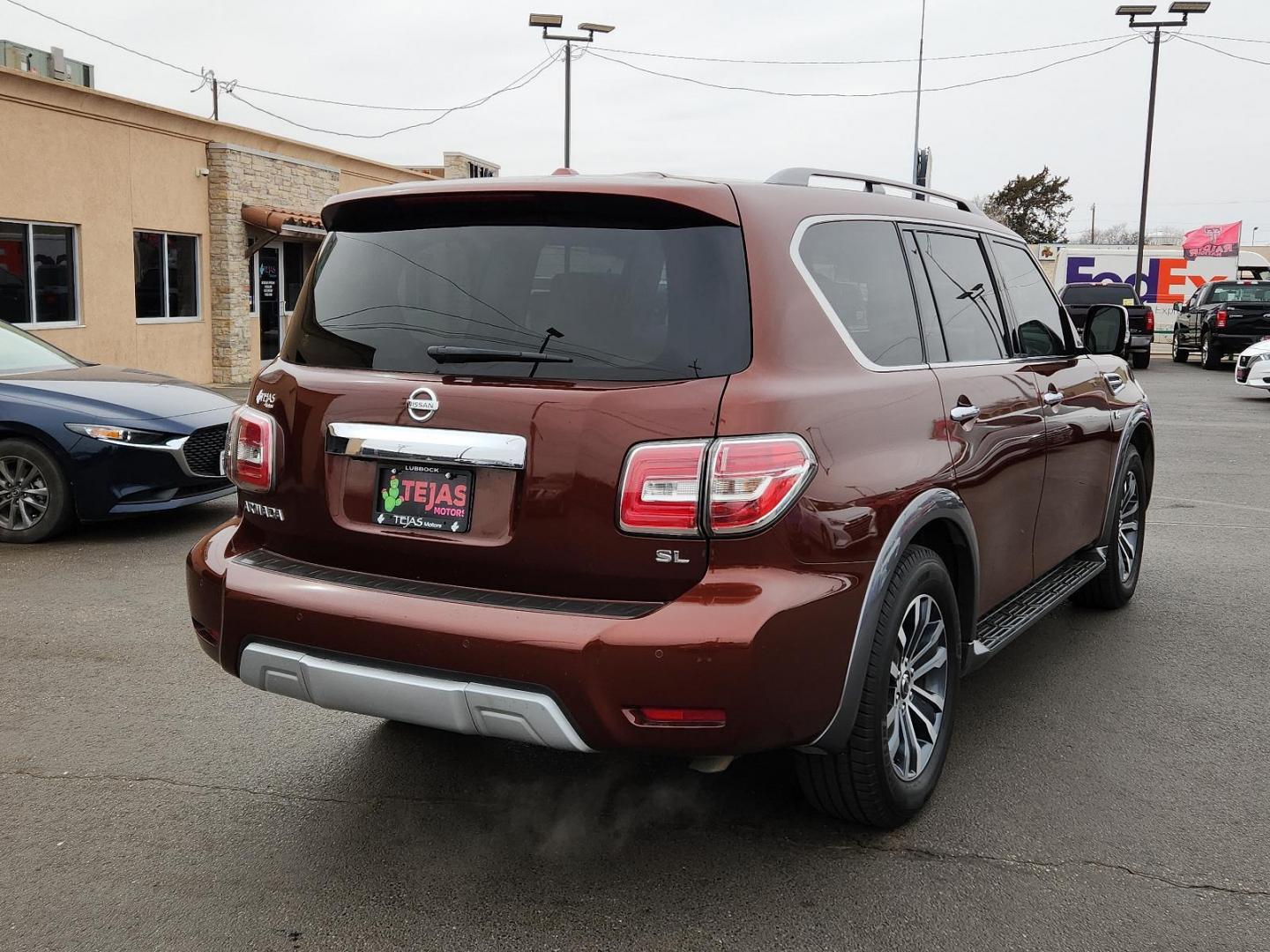 2018 Orange Nissan Armada SL (JN8AY2ND5J9) with an Engine: 5.6L DOHC 32V Endurance V8 engine, located at 4110 Avenue Q, Lubbock, 79412, 33.556553, -101.855820 - 02/05/2025 KEY IN ENVELOPE GOD - Photo#1