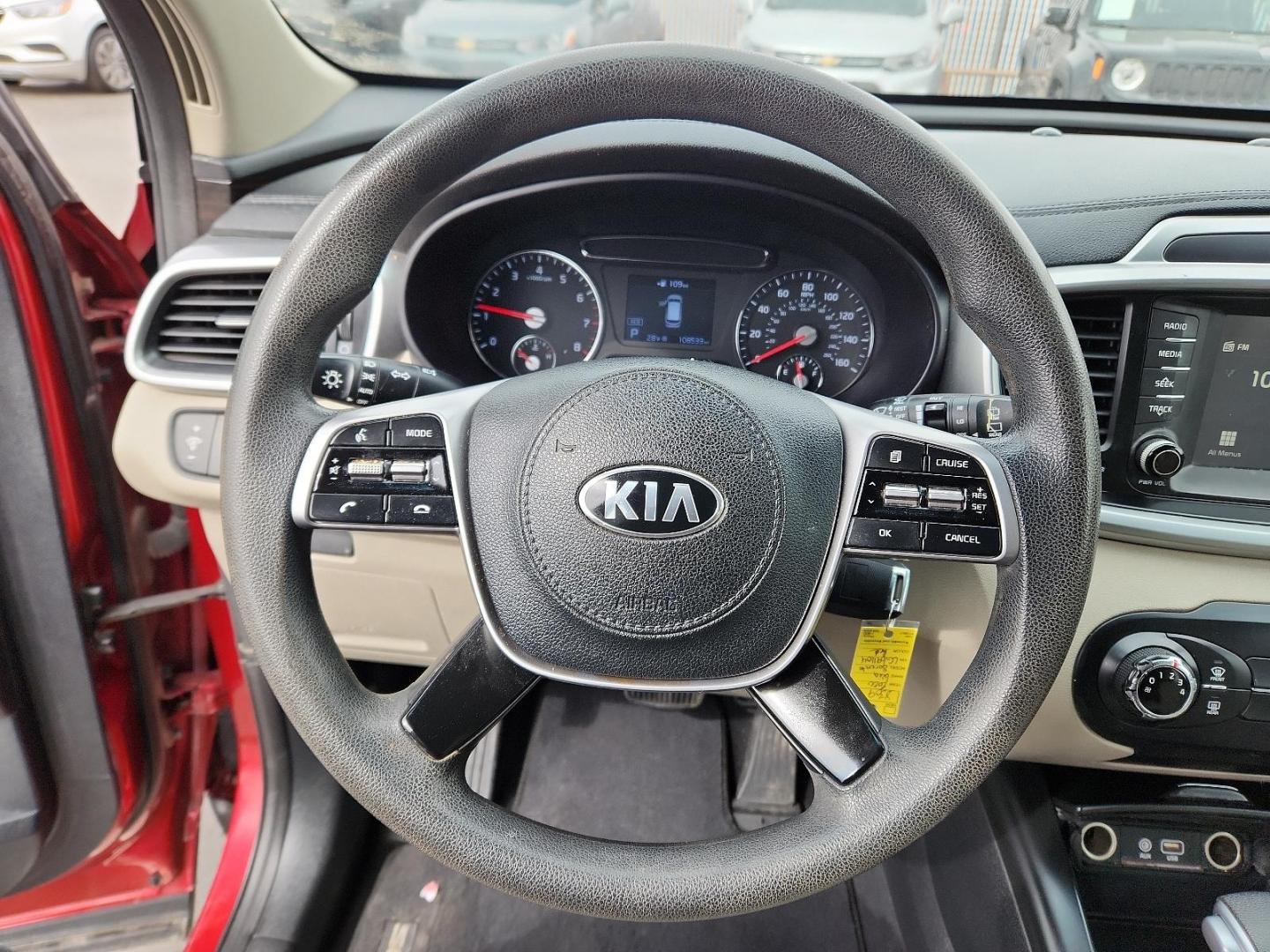 2020 RED Kia Sorento LX (5XYPG4A30LG) with an Engine: 2.4L GDI Dual CVVT DOHC 16V I4 engine, located at 4110 Avenue Q, Lubbock, 79412, 33.556553, -101.855820 - 02/08/2025 KEY IN ENVELOPE GOD - Photo#10