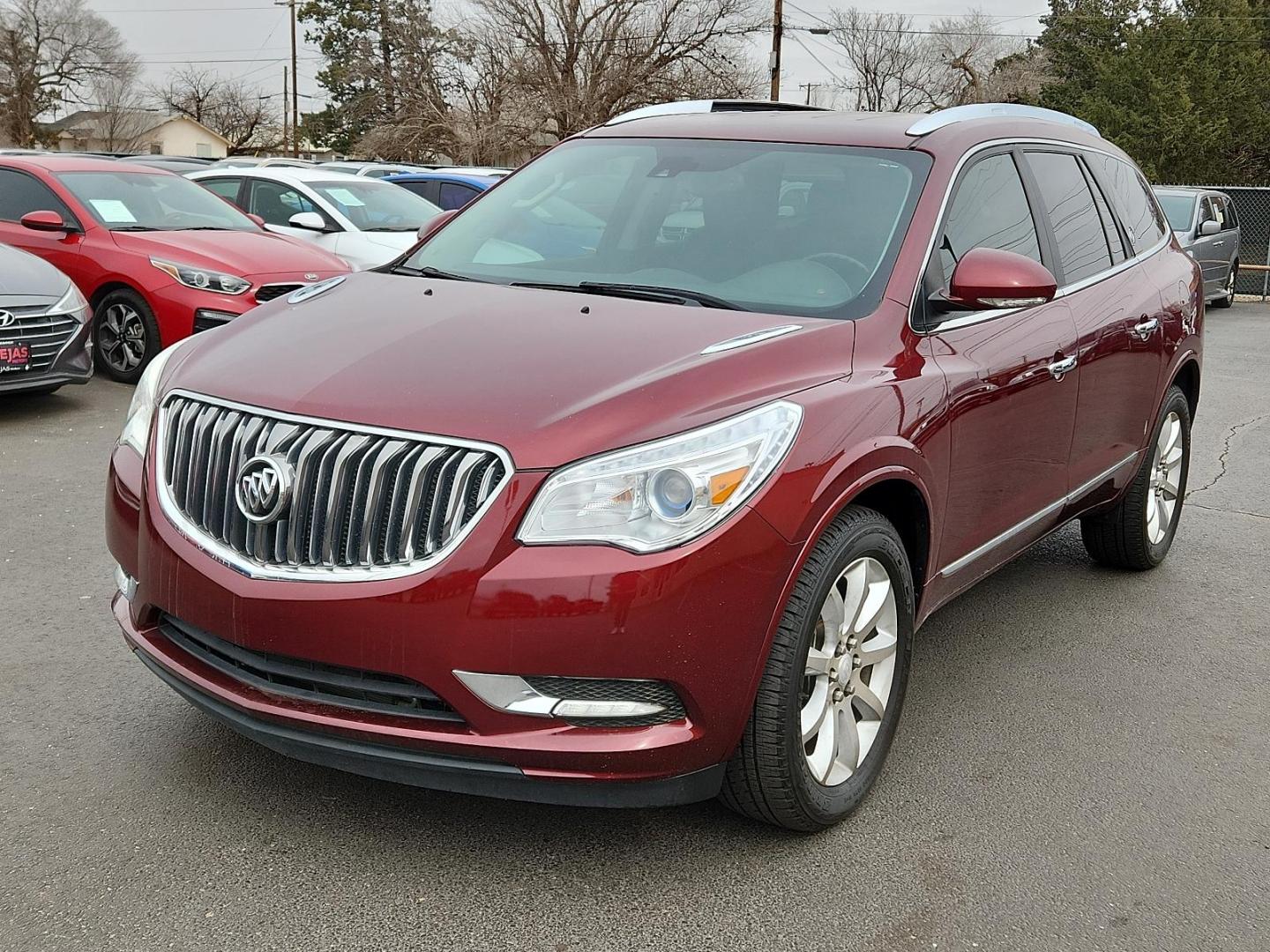 2017 Red Buick Enclave Premium (5GAKRCKD0HJ) with an ENGINE, 3.6L VARIABLE VALVE TIMING V6 WITH SIDI (SPARK IGNITION DIRECT INJECTION), DOHC engine, located at 4110 Avenue Q, Lubbock, 79412, 33.556553, -101.855820 - 02/08/2025 KEY IN ENVELOPE GOD - Photo#3